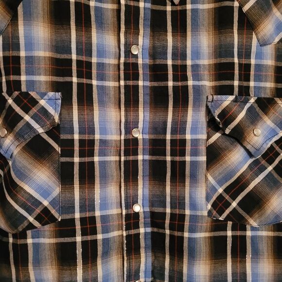 Men's Plains Western Wear Tall man XXLT long sleeve button up shirt - Picture 3 of 5